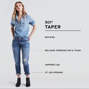levi's tapered women's jeans